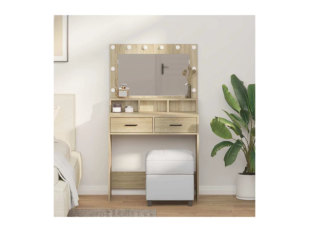 Coiffeuse Chêne sonoma 79 x 41 x 135 cm Bois d'ingénierie