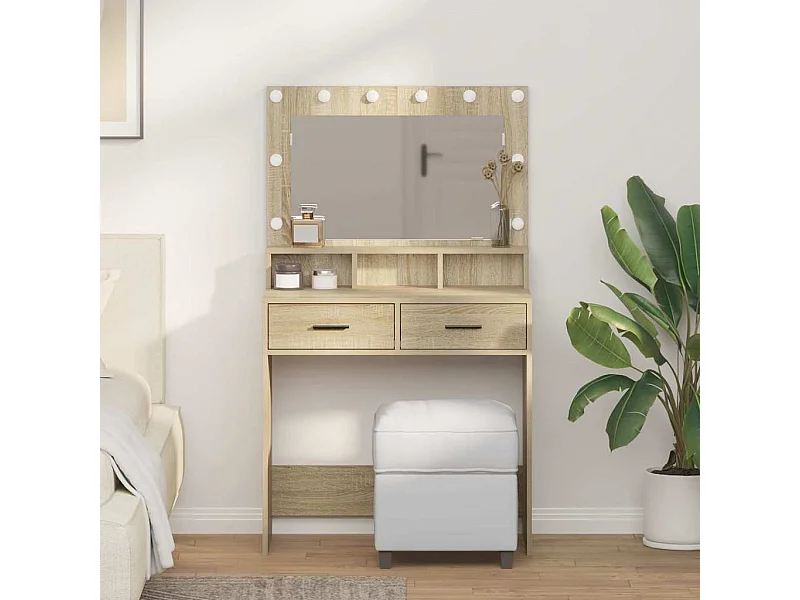 Coiffeuse Chêne sonoma 79 x 41 x 135 cm Bois d'ingénierie