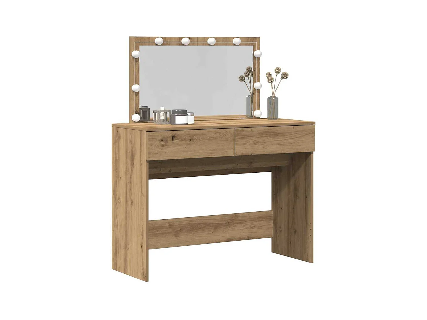 Coiffeuse chêne artisanal 100 x 40 x 120 cm Bois d'ingénierie