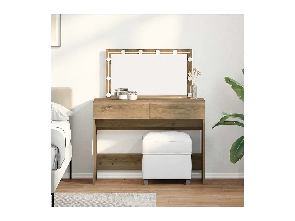 Handgefertigter Frisiertisch aus Eiche 100 x 40 x 120 cm Holzwerkstoff