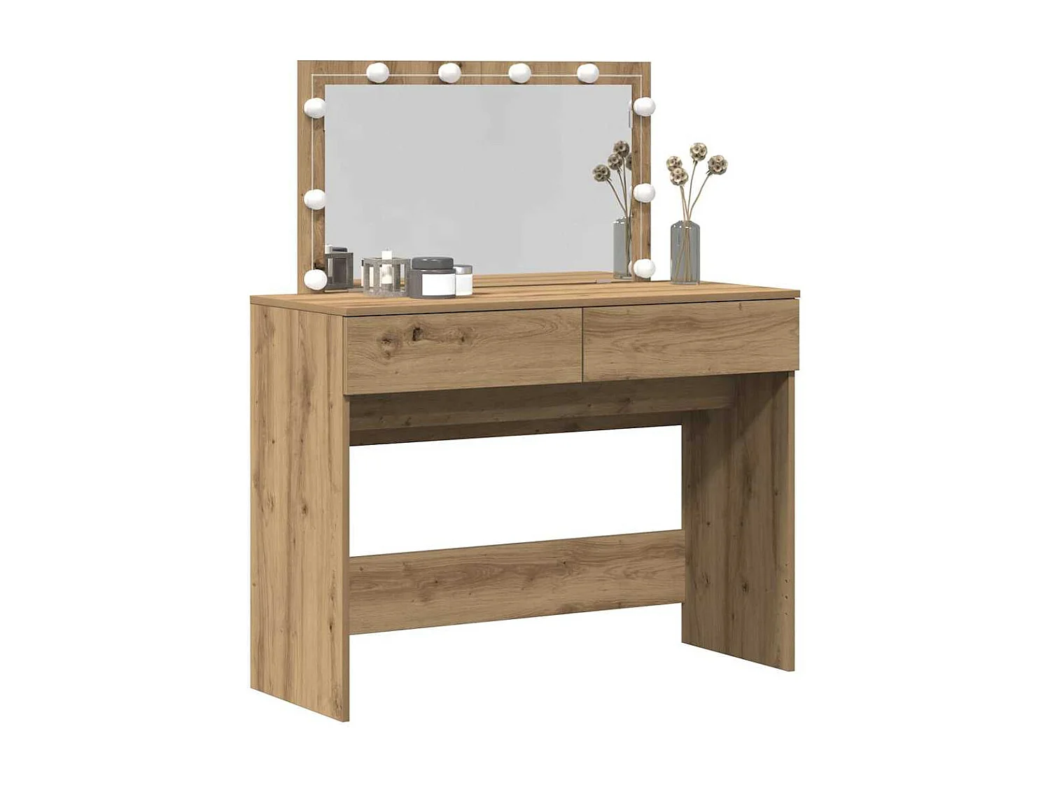 Coiffeuse chêne artisanal 100 x 40 x 120 cm Bois d'ingénierie