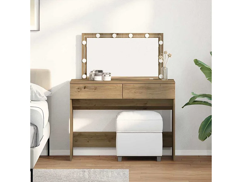 Coiffeuse chêne artisanal 100 x 40 x 120 cm Bois d'ingénierie