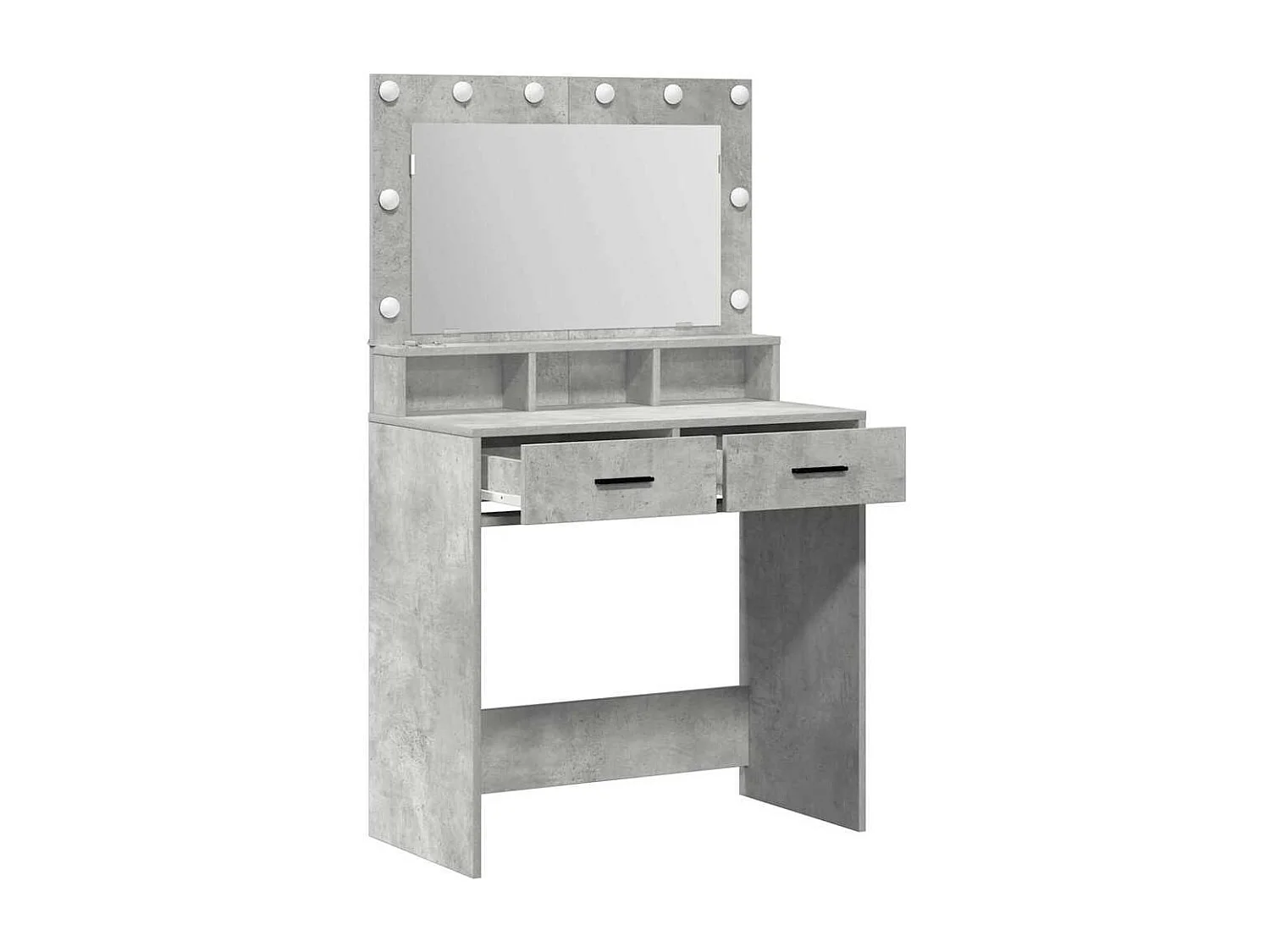 Coiffeuse Gris béton 79 x 41 x 135 cm Bois d'ingénierie