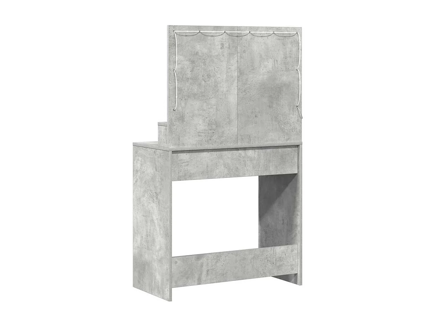 Coiffeuse Gris béton 79 x 41 x 135 cm Bois d'ingénierie