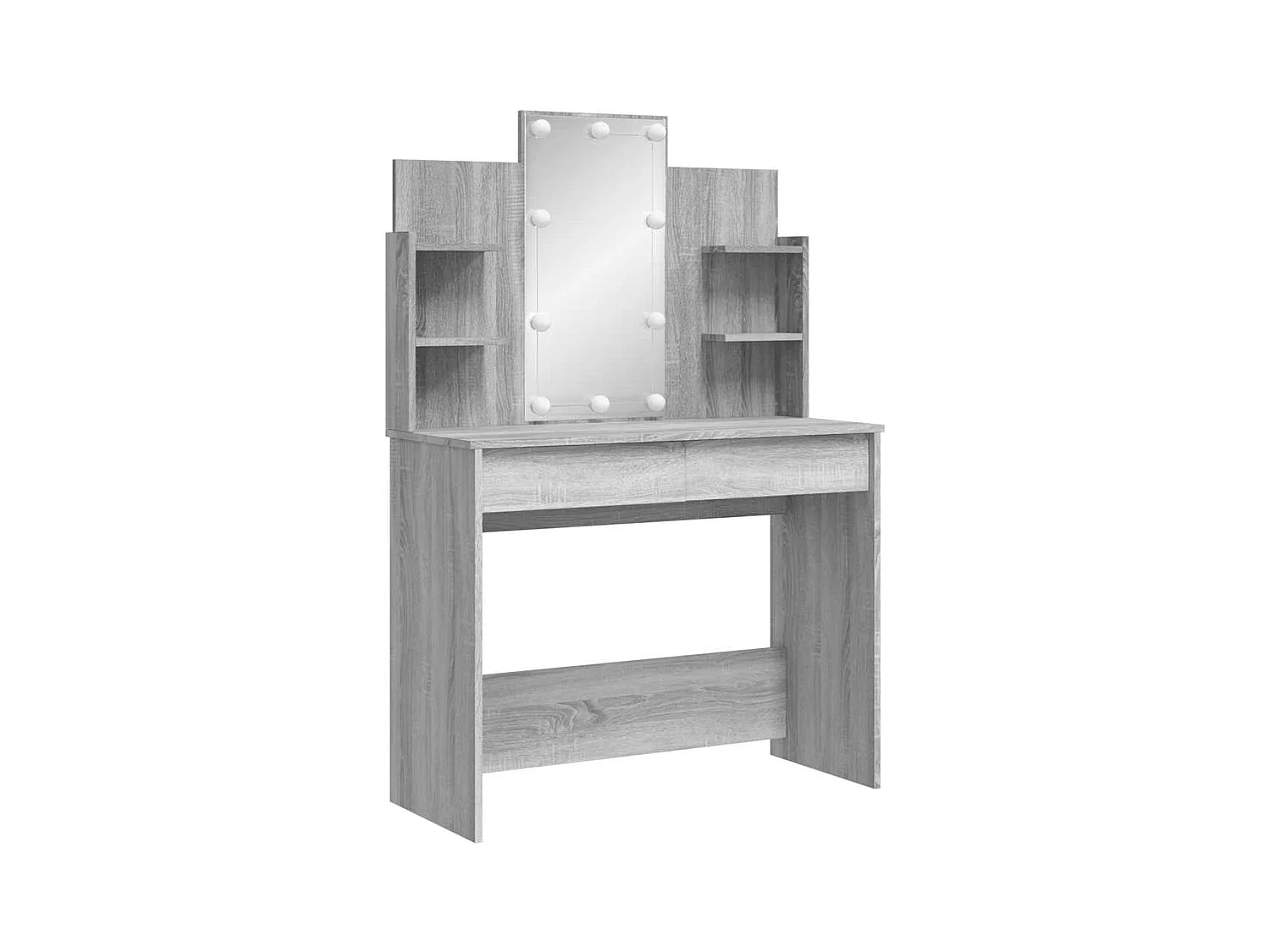 Kaptafel met LED-verlichting Sonoma grijs 96x40x142 cm