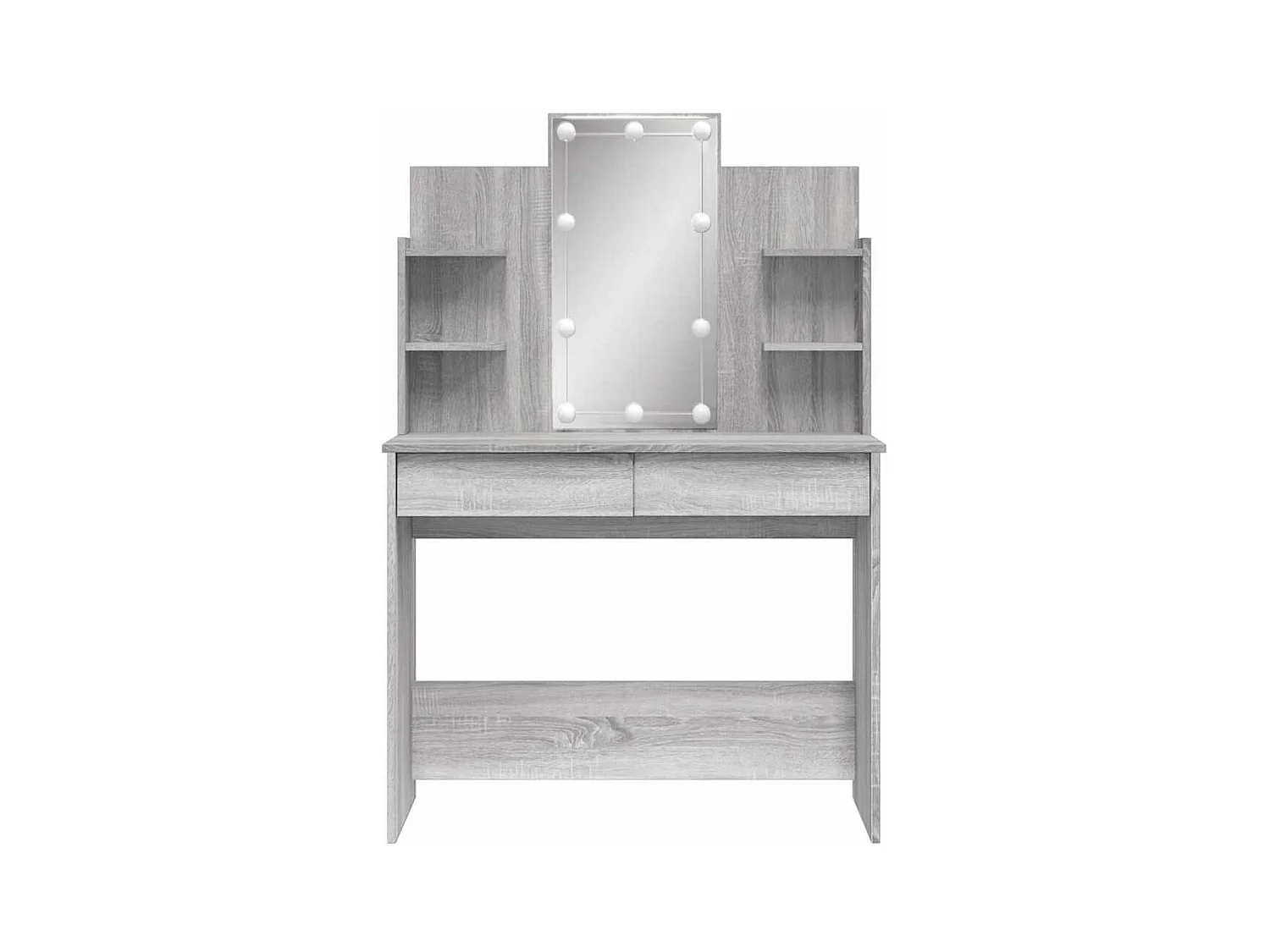 Kaptafel met LED-verlichting Sonoma grijs 96x40x142 cm