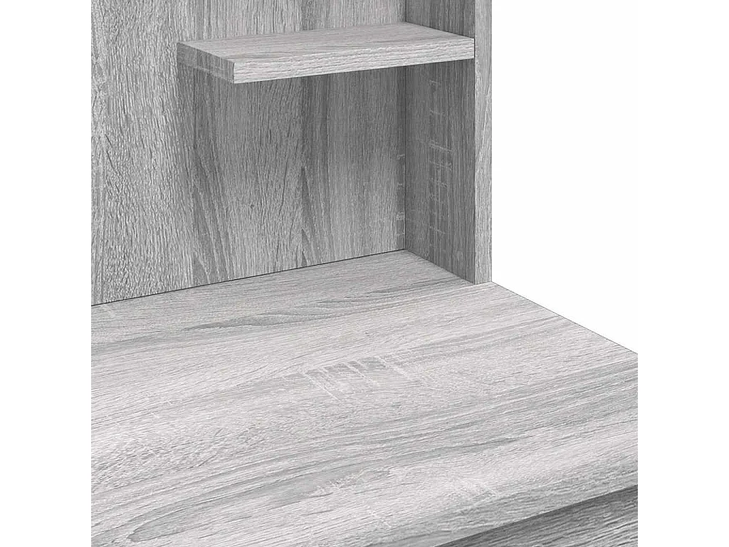 Kaptafel met LED-verlichting Sonoma grijs 96x40x142 cm