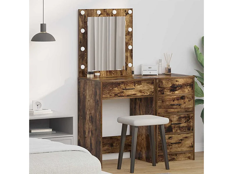 Kaptafel Gerookt eiken 50 x 41 x 135 cm Technisch hout