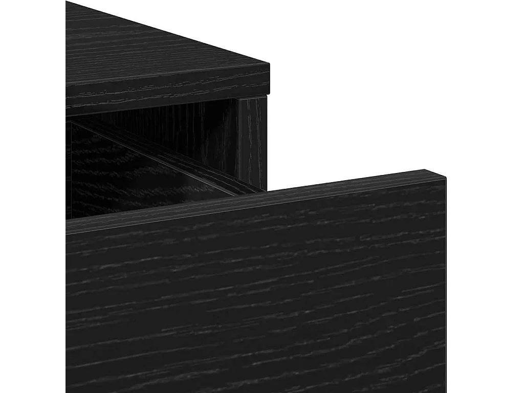 Table de Toilette 3 pcs Noir 40 x 41 x 75 cm Bois d'ingénierie