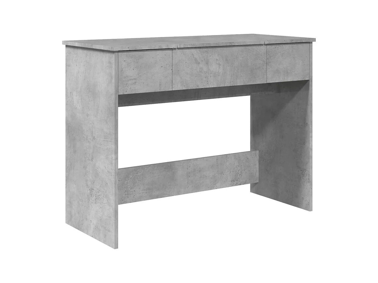 Tocador con espejo gris hormigón 100x45x76 cm