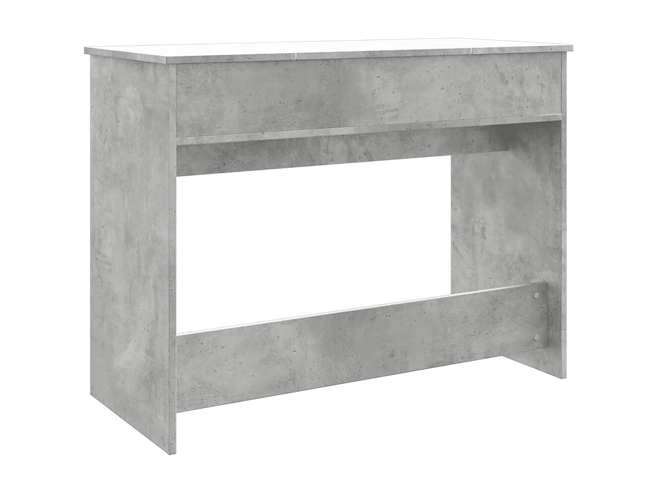 Tocador con espejo gris hormigón 100x45x76 cm