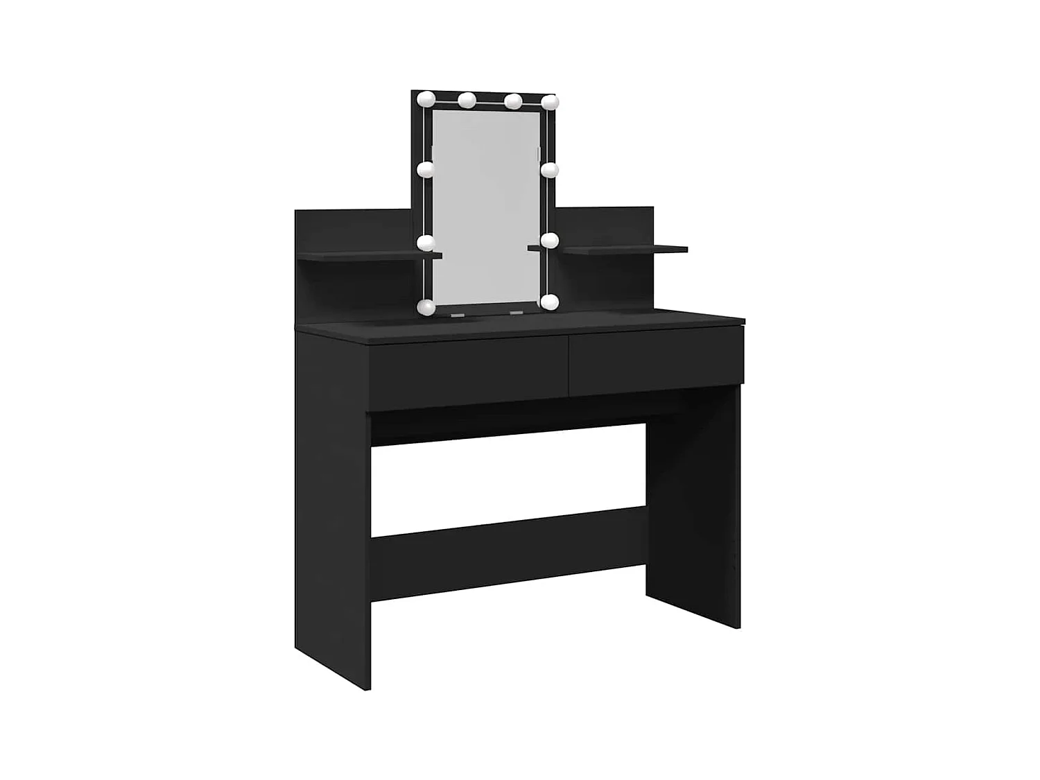 Tocador con LED negro 100x40x130 cm