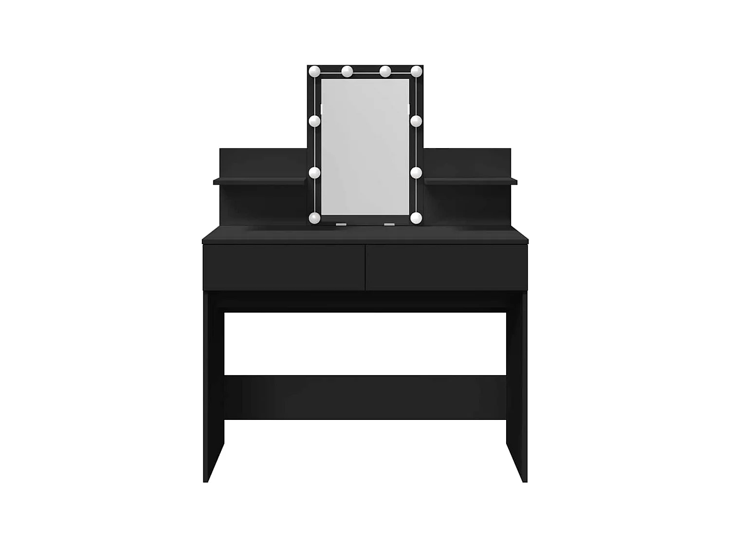 Tocador con LED negro 100x40x130 cm