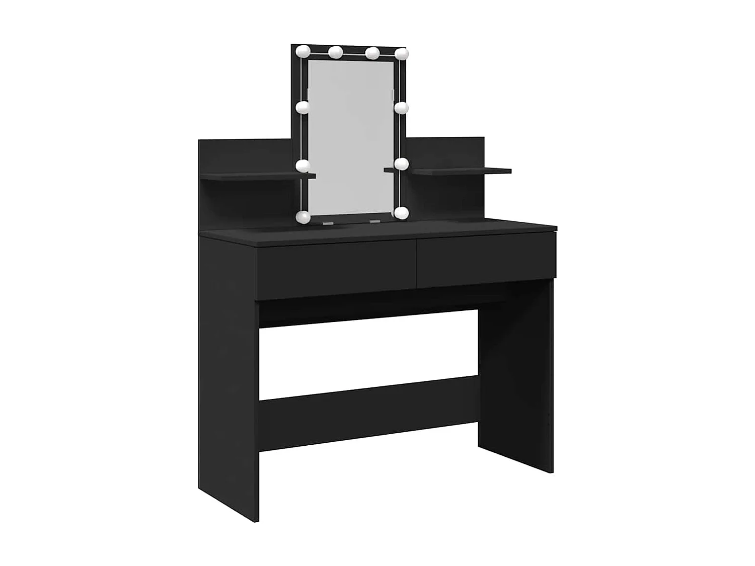 Coiffeuse avec LED noir 100x40x130 cm