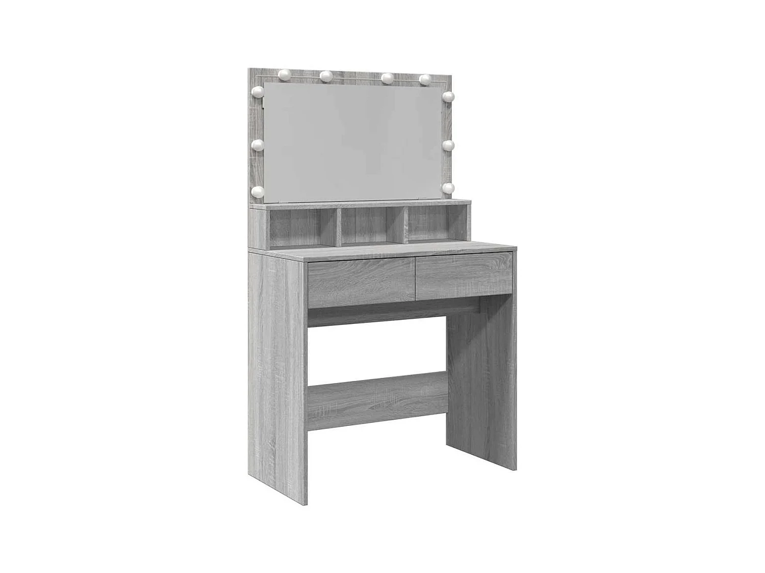Kaptafel met LED Sonoma grijs 80x41x134,5 cm