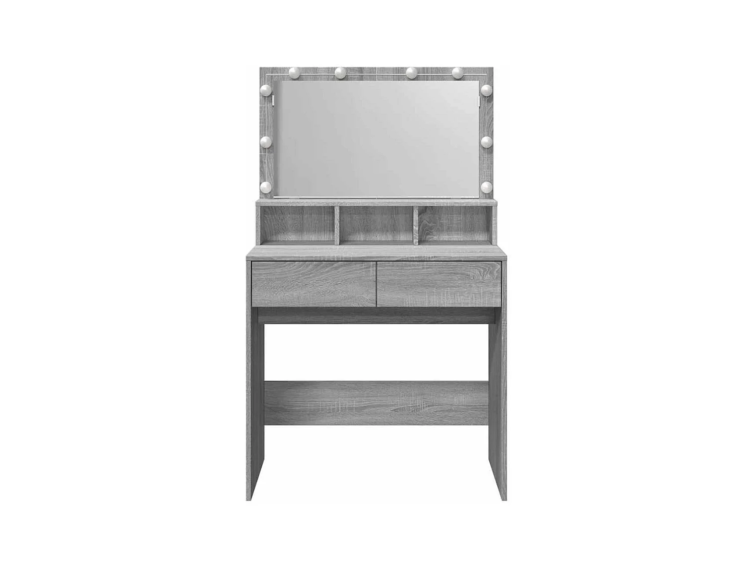 Kaptafel met LED Sonoma grijs 80x41x134,5 cm