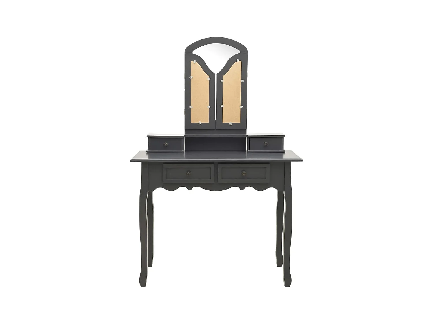 Kaptafelset met kruk Grijs 100x40x146cm Paulownia