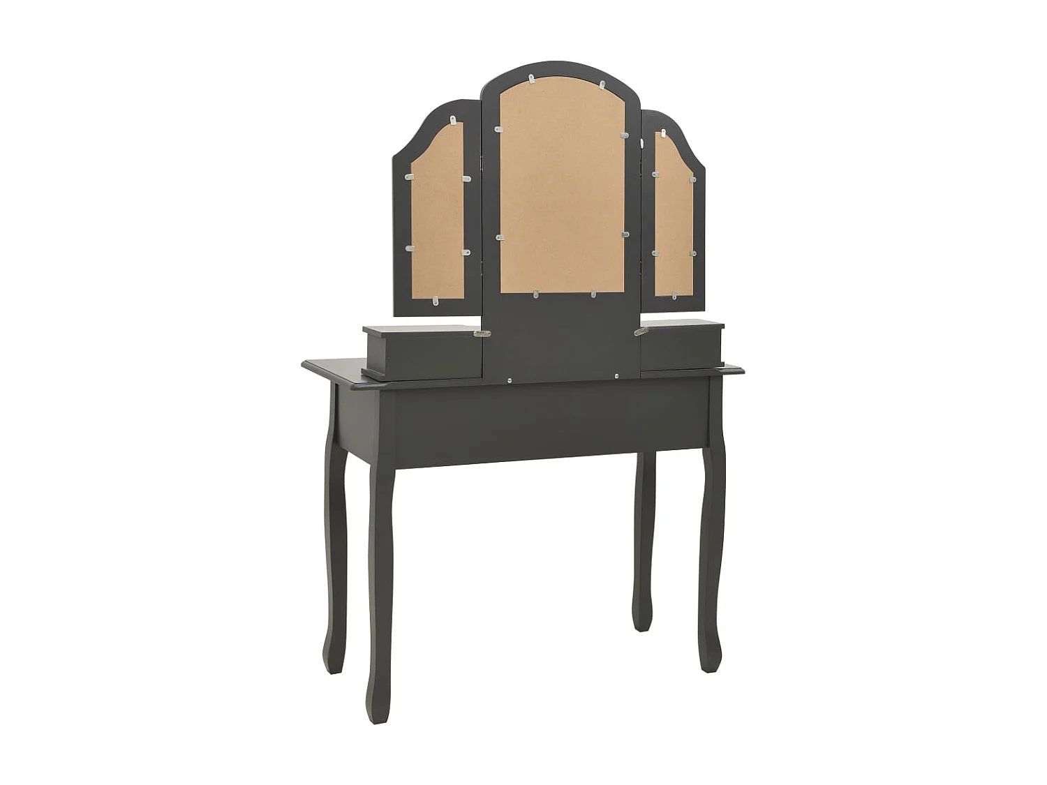 Kaptafelset met kruk Grijs 100x40x146cm Paulownia