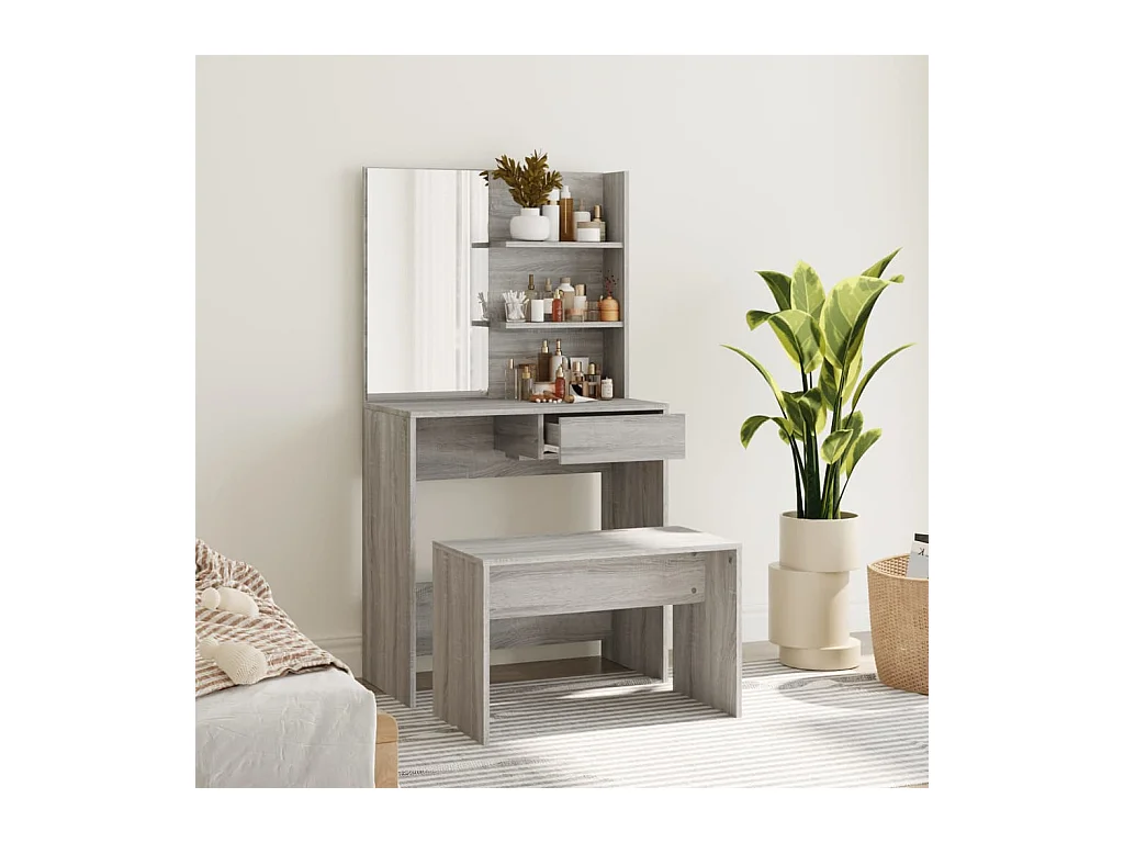 Sonoma grijze kaptafelset 74,5x40x141 cm