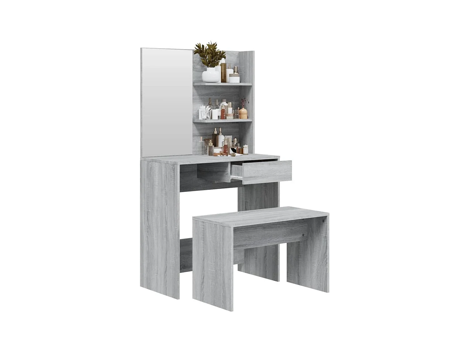 Sonoma grijze kaptafelset 74,5x40x141 cm