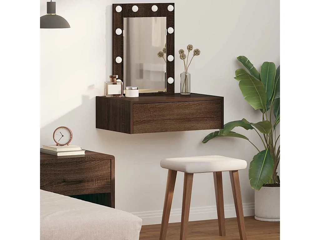 Table de Toilette Marron 60 x 40 x 70 cm Bois d'ingénierie