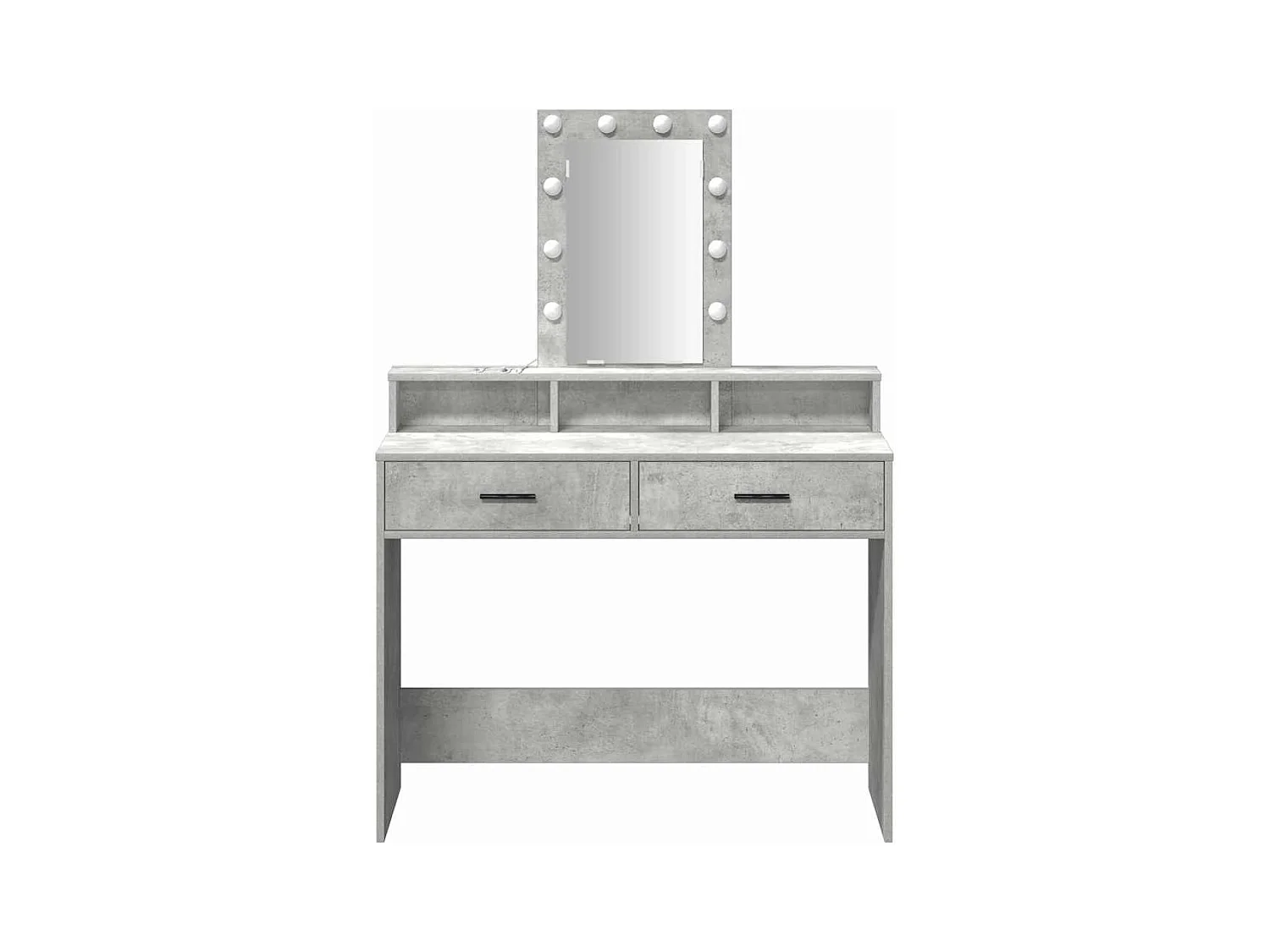 Grijze kaptafel 100 x 41 x 140 cm bewerkt hout