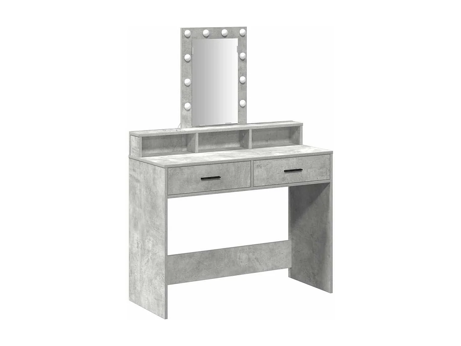 Grijze kaptafel 100 x 41 x 140 cm bewerkt hout