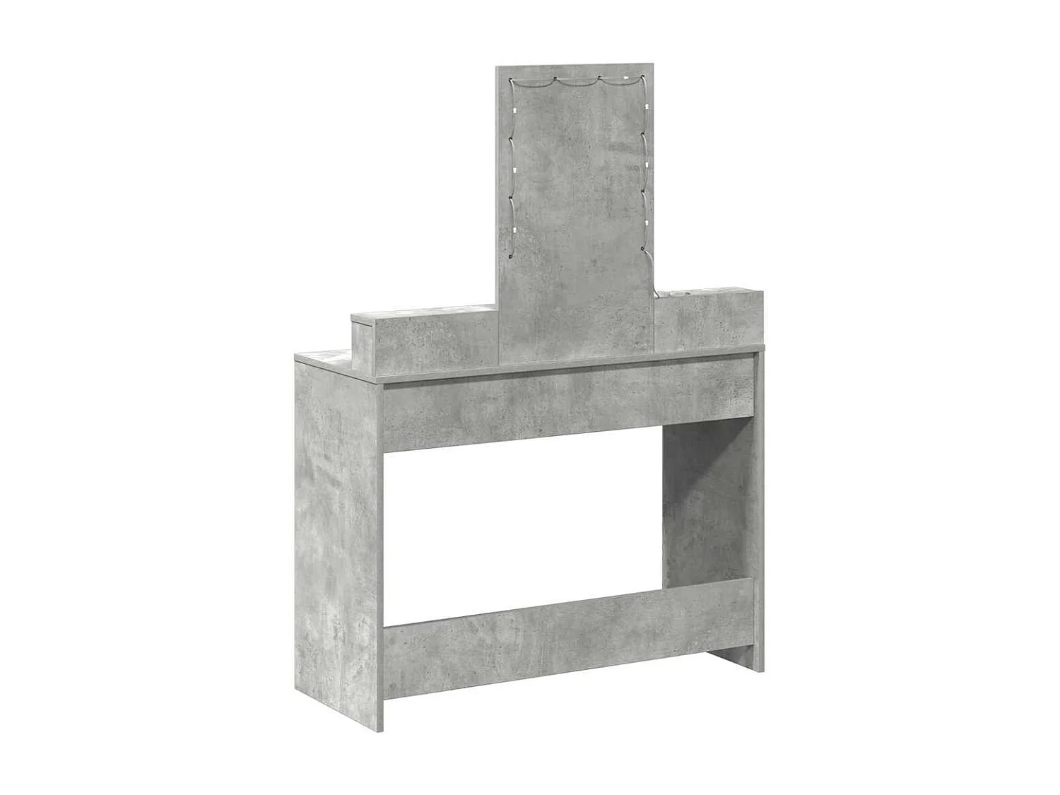 Grijze kaptafel 100 x 41 x 140 cm bewerkt hout