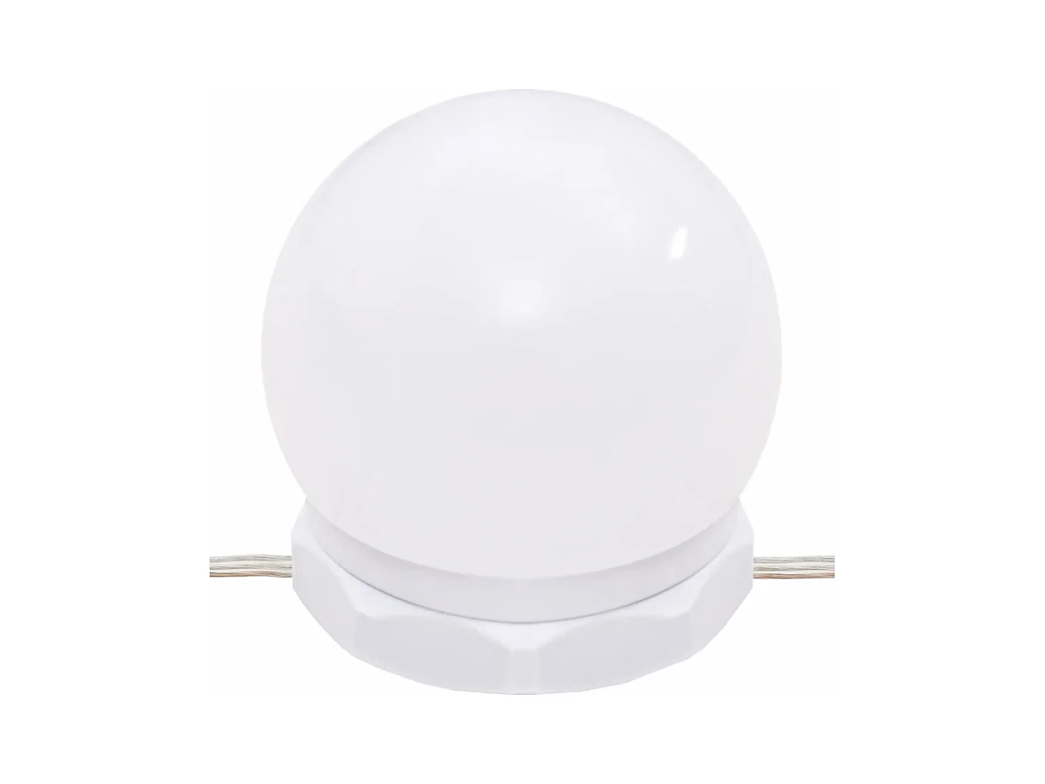 Set da toeletta a LED in legno ingegnerizzato bianco