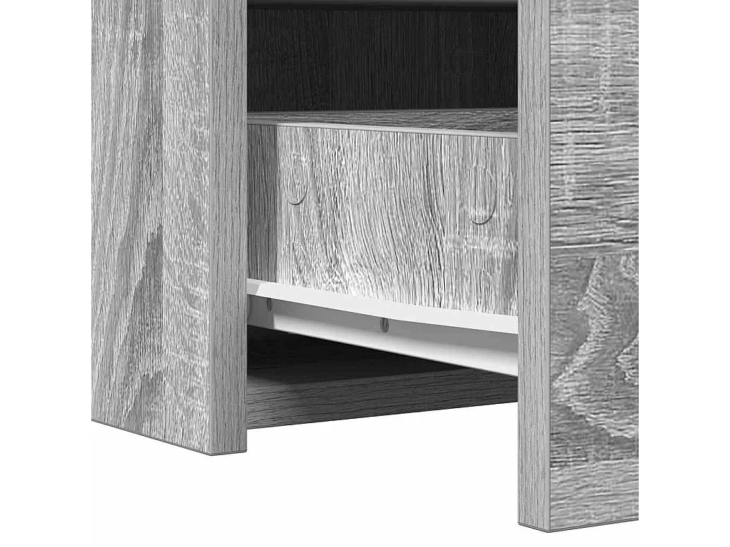 Grijze kaptafel 60 x 40 x 70 cm bewerkt hout