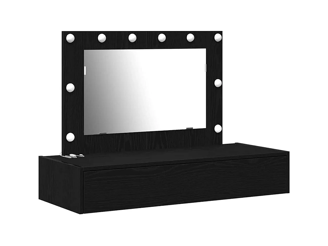 Table de Toilette Noir 100 x 40 x 70 cm Bois d'ingénierie