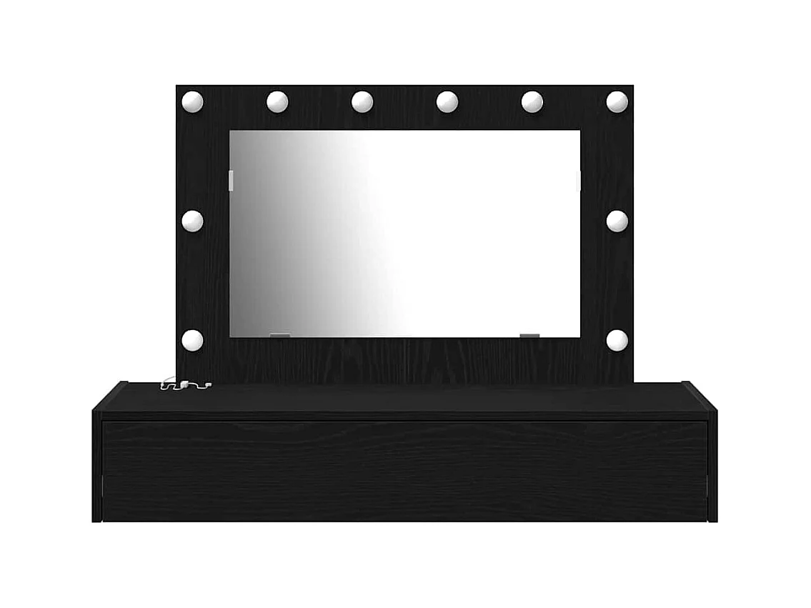 Table de Toilette Noir 100 x 40 x 70 cm Bois d'ingénierie