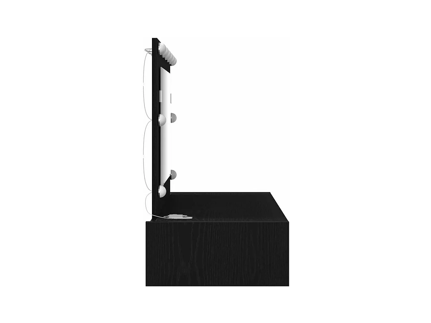 Table de Toilette Noir 100 x 40 x 70 cm Bois d'ingénierie