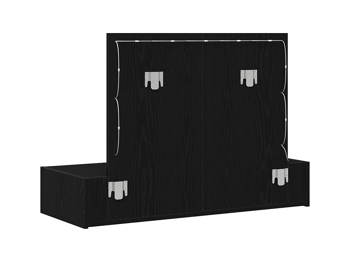 Table de Toilette Noir 100 x 40 x 70 cm Bois d'ingénierie