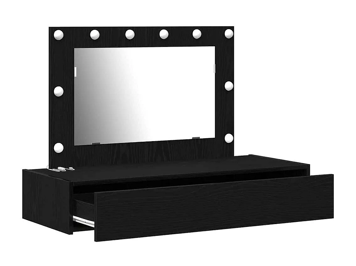 Table de Toilette Noir 100 x 40 x 70 cm Bois d'ingénierie