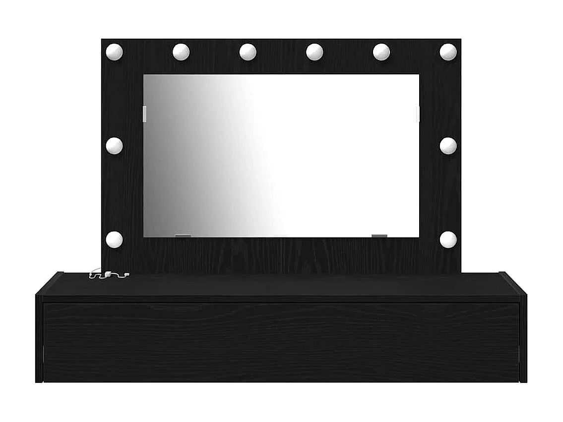 Table de Toilette Noir 100 x 40 x 70 cm Bois d'ingénierie