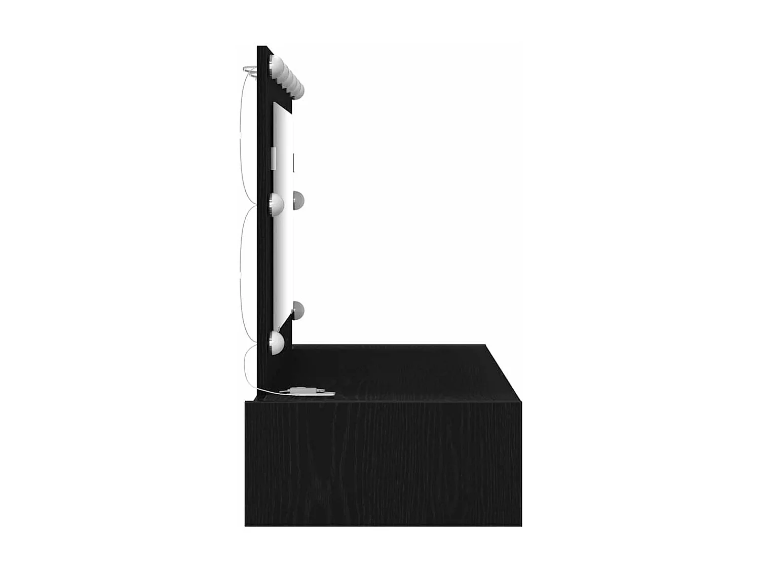 Table de Toilette Noir 100 x 40 x 70 cm Bois d'ingénierie