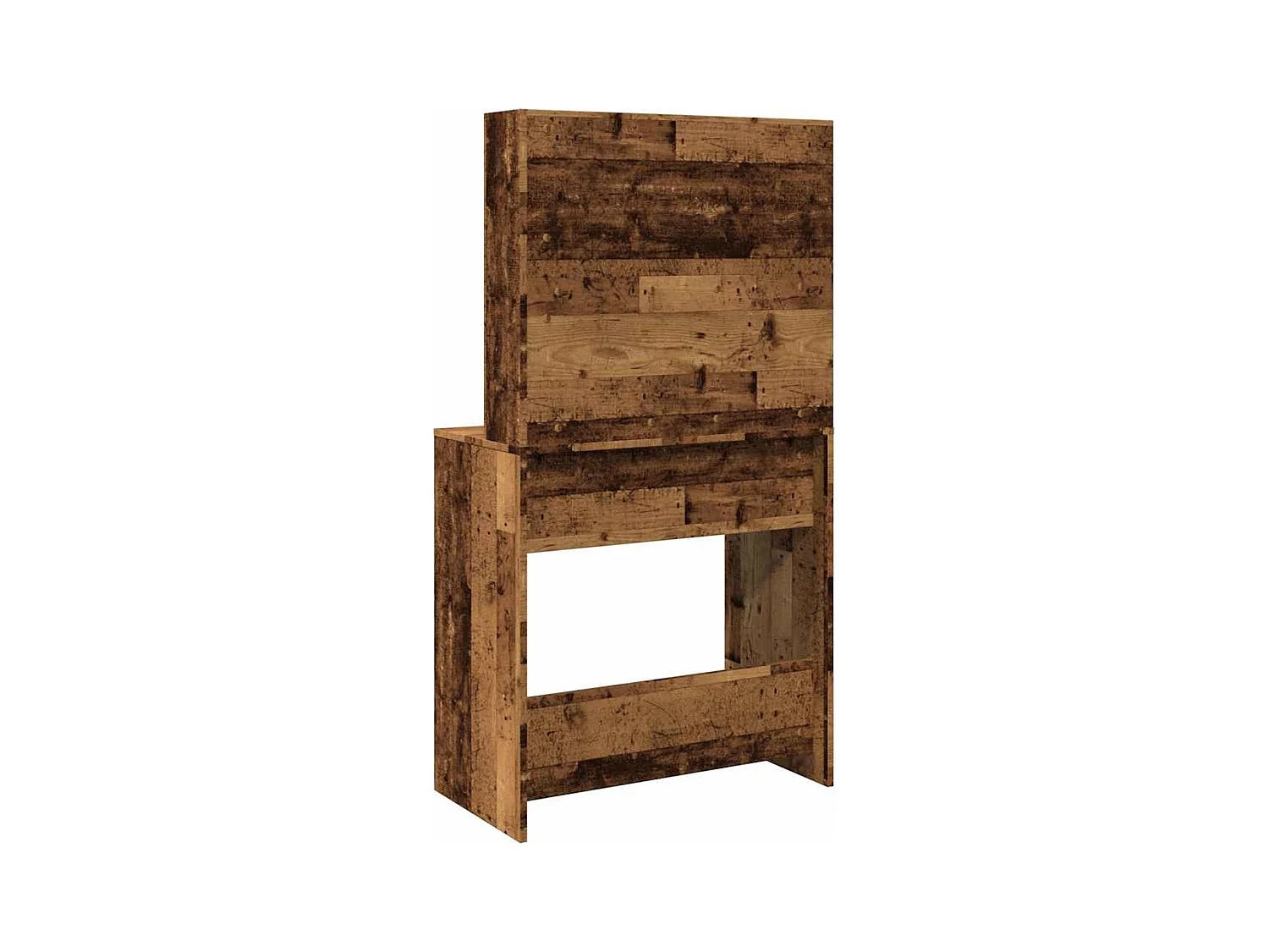 Coiffeuse avec LED vieux bois 74,5x40x141 cm