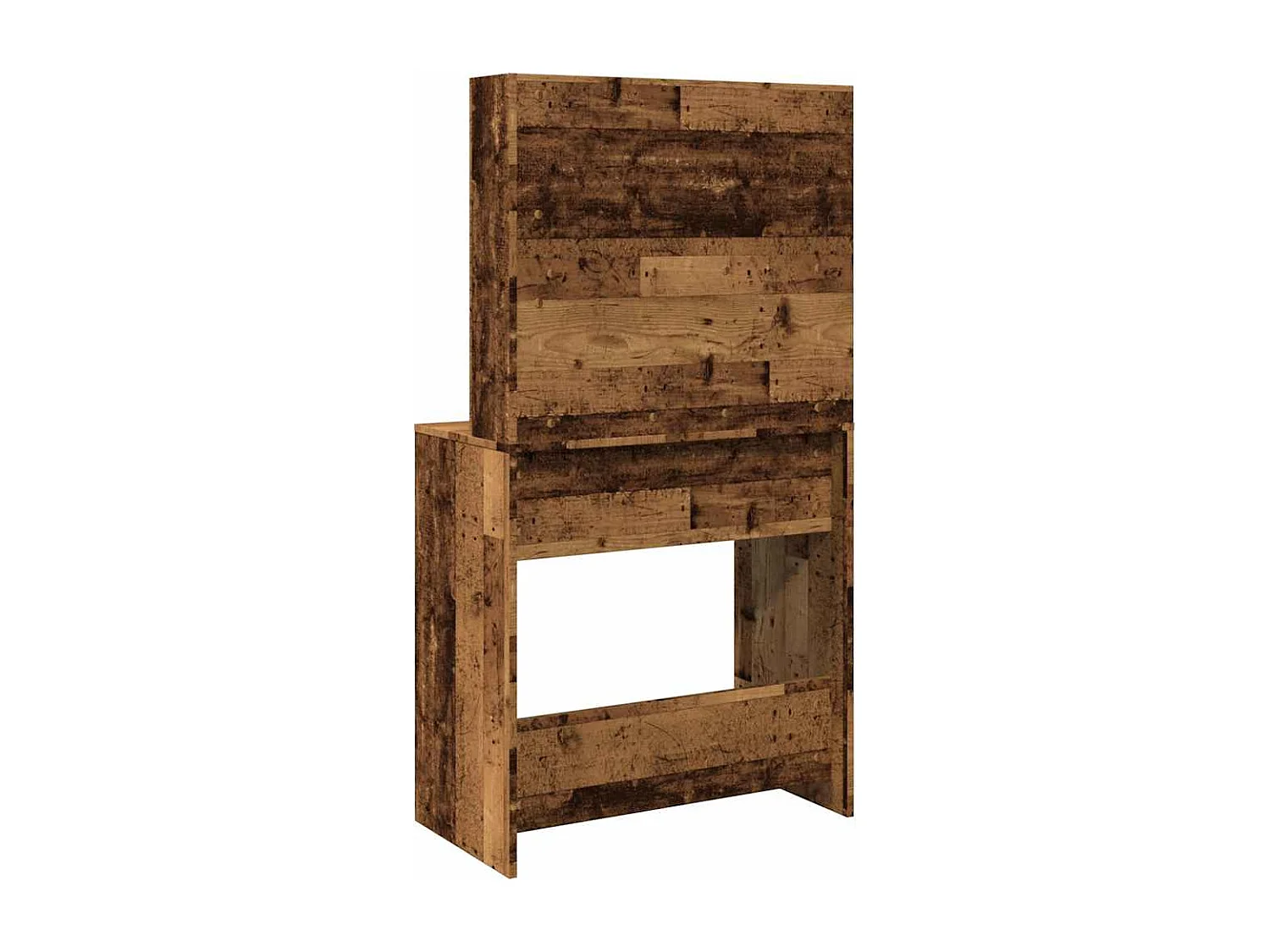 Coiffeuse avec LED vieux bois 74,5x40x141 cm