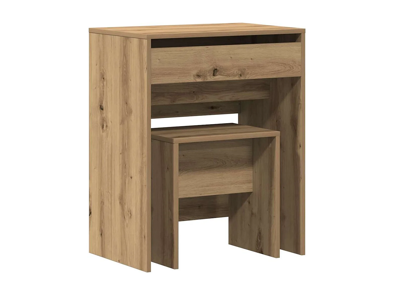 Coiffeuse chêne artisanal 60 x 40 x 75 cm Bois d'ingénierie