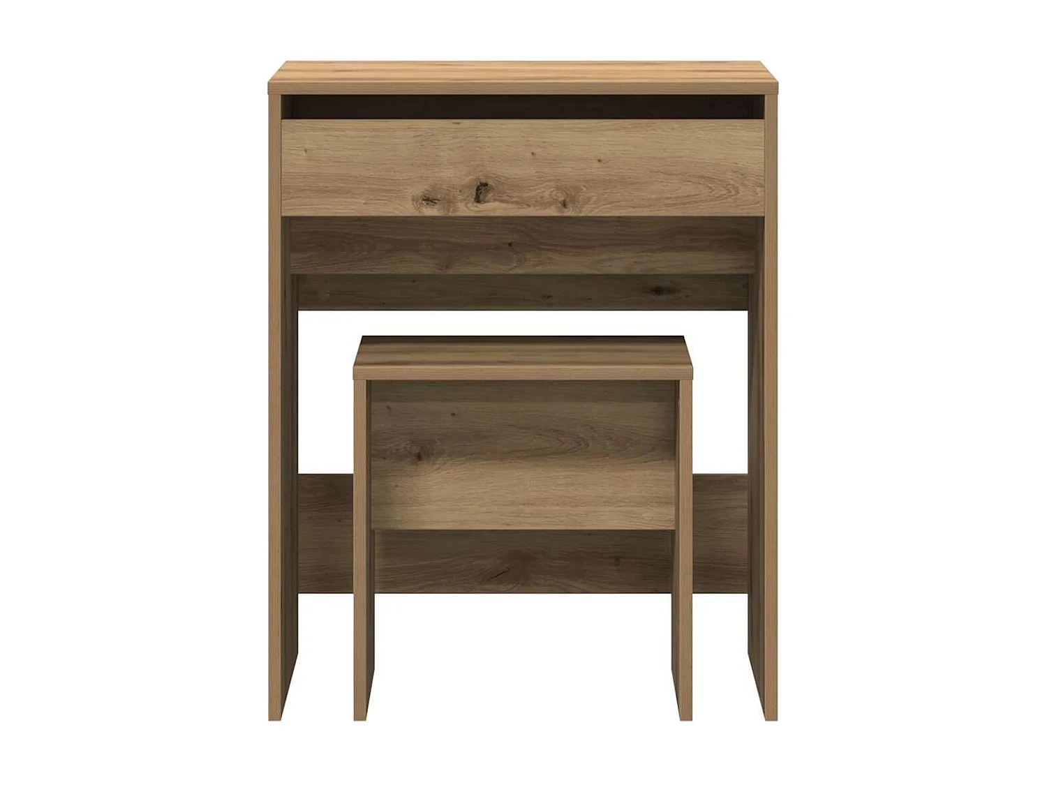 Coiffeuse chêne artisanal 60 x 40 x 75 cm Bois d'ingénierie