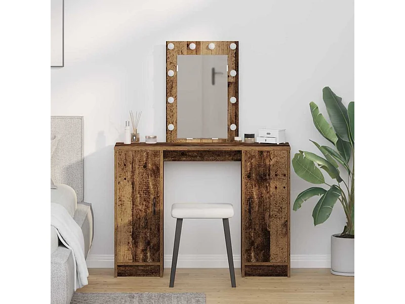 Bruine kaptafel 102 x 33 x 135 cm bewerkt hout