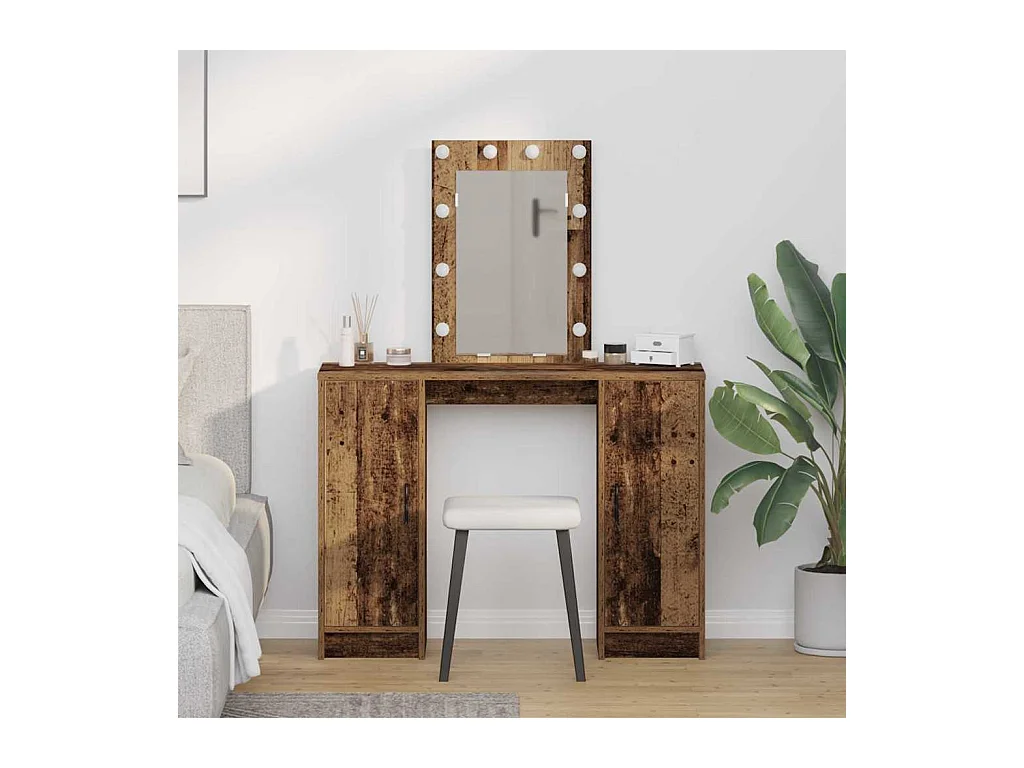 Bruine kaptafel 102 x 33 x 135 cm bewerkt hout