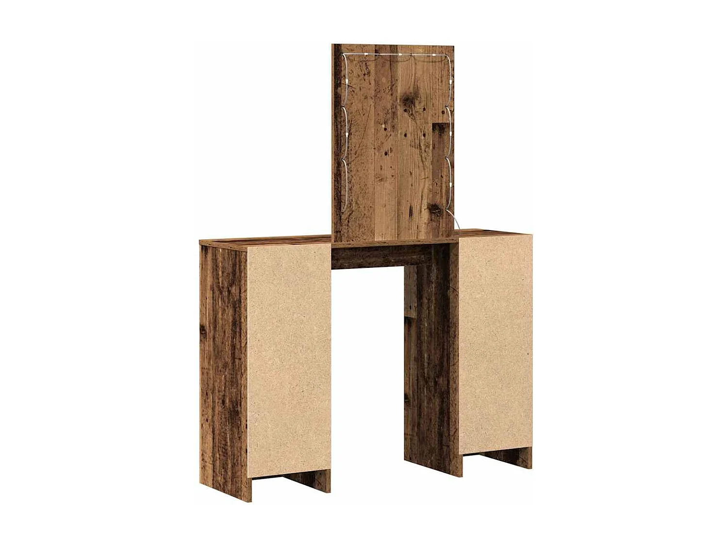 Bruine kaptafel 102 x 33 x 135 cm bewerkt hout