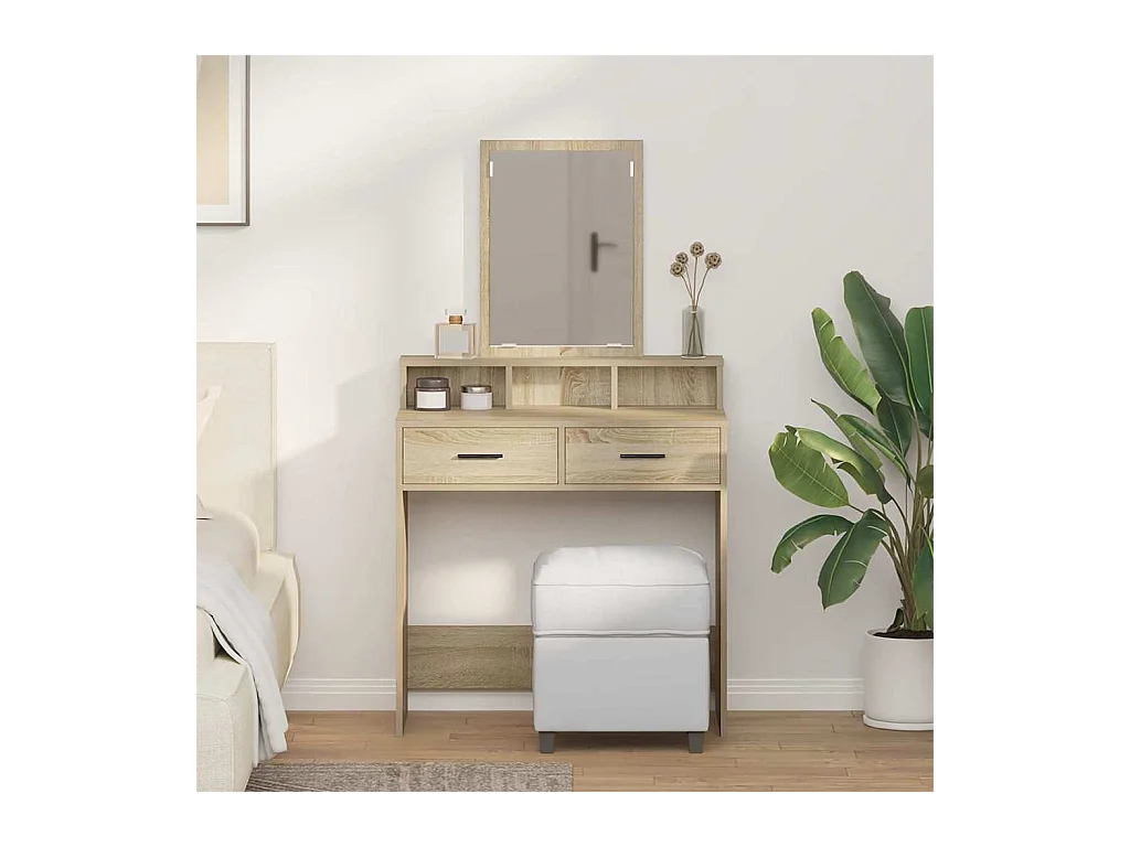 Coiffeuse Chêne Sonoma 79 x 41 x 140 cm Bois d'ingénierie