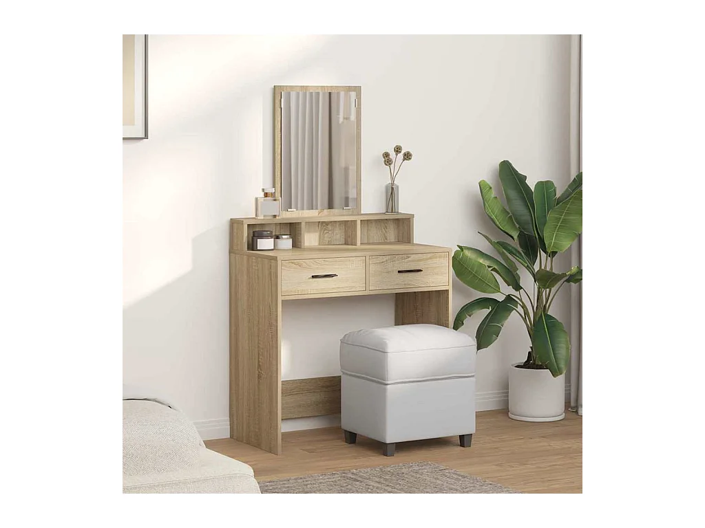 Coiffeuse Chêne Sonoma 79 x 41 x 140 cm Bois d'ingénierie