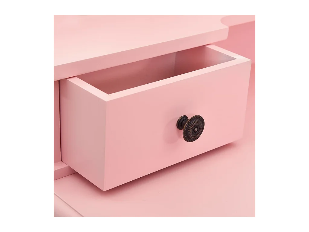 Ensemble de coiffeuse avec tabouret Rose 80x69x141 cm Paulownia