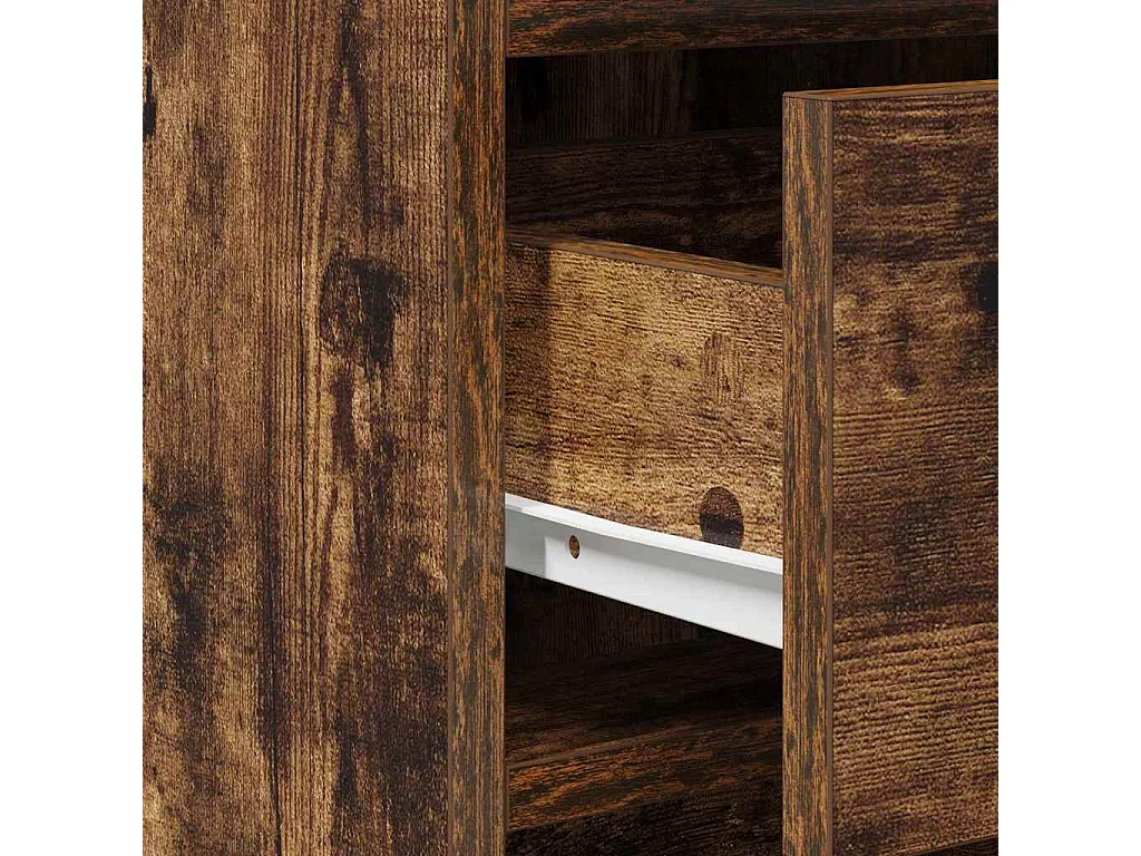 Kaptafel met lade 2 stuks Bruin 50 x 41 x 135 cm