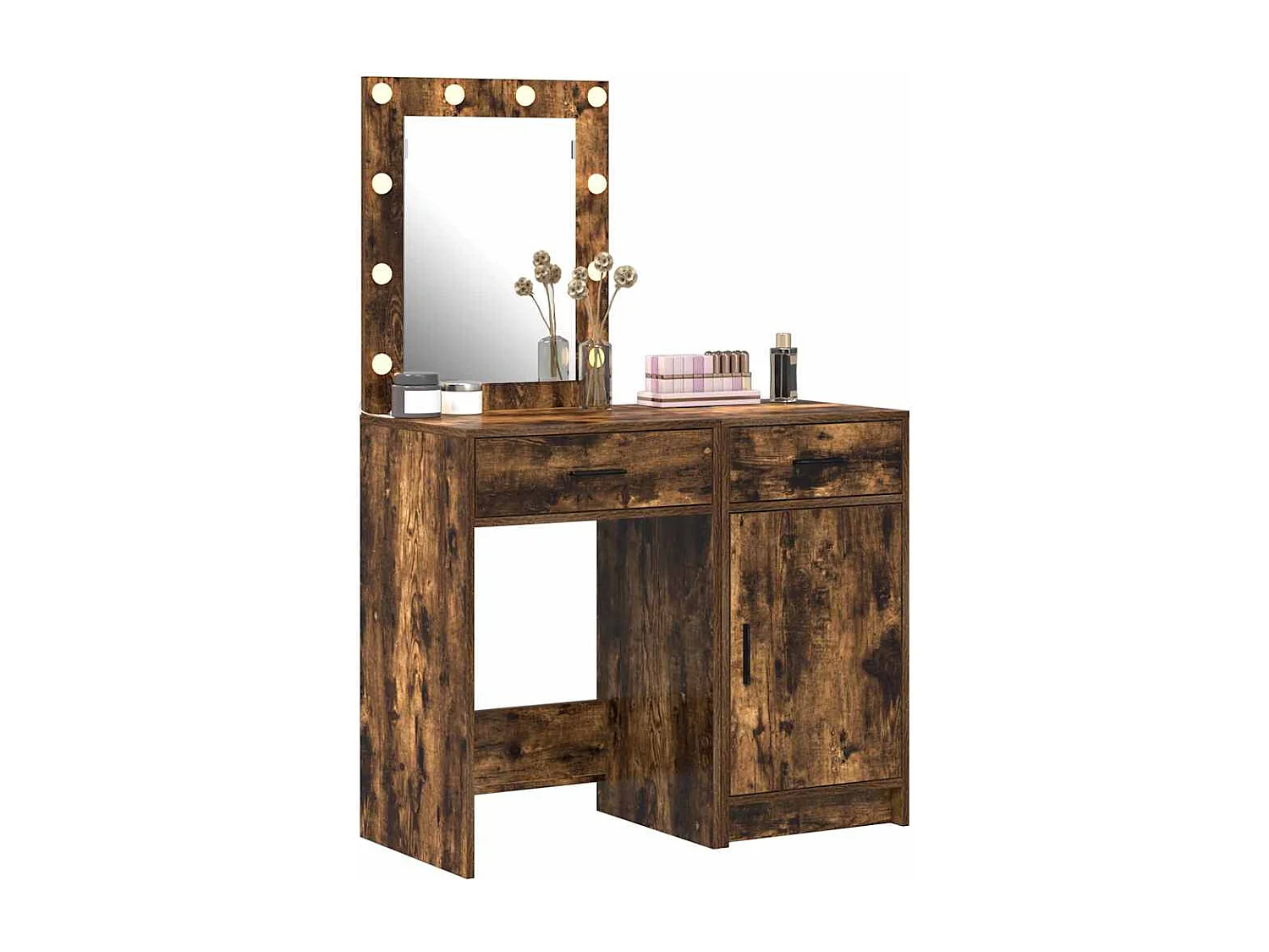 Table de Toilette avec tiroir 2 pcs Marron 50 x 41 x 135 cm
