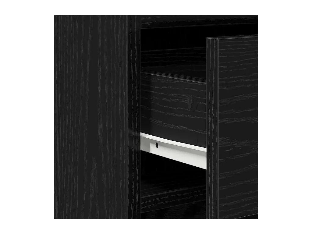 Table de Toilette 2 pcs Noir 50 x 41 x 135 cm Bois d'ingénierie